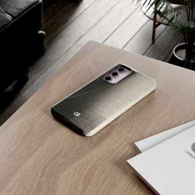 Beige Tough Phone Case for Samsung - Brutalist Graphite Grid
