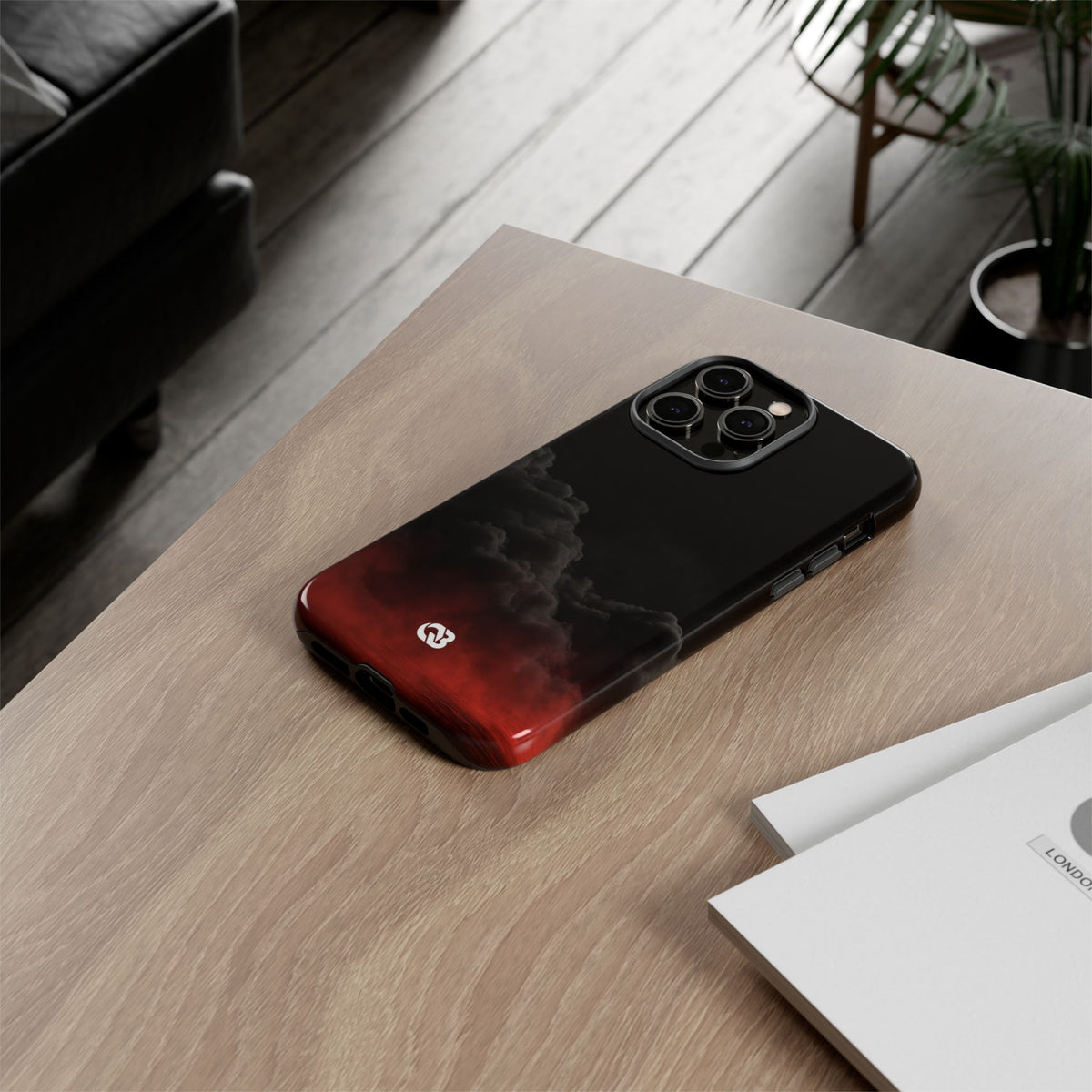 Crimson Fog Void · Tough Phone Case for iPhone · Black