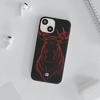 Crimson Horizon Moose · Lite Phone Case for iPhone ·  Black