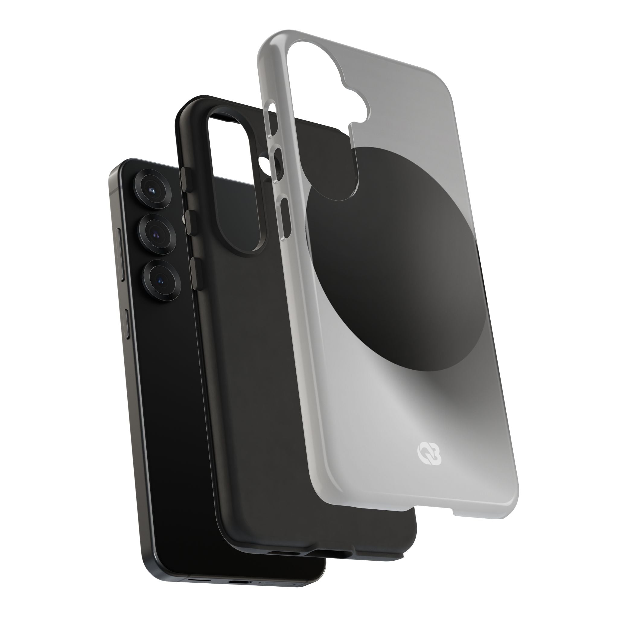 Grey Tough Phone Case for Samsung - Matte Onyx Sphere