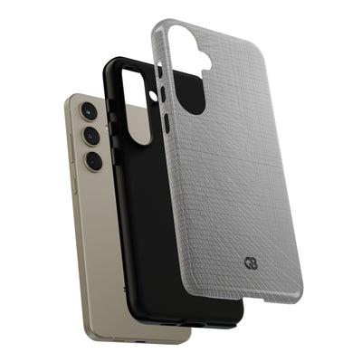 Grey Tough Phone Case for Samsung - Chrome Mesh Warp