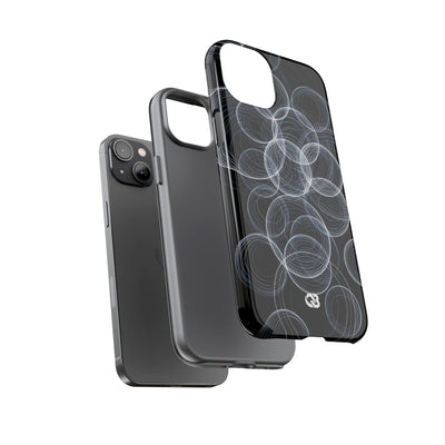 Black Tough Phone Case for iPhone - Frosted Ring Matrix