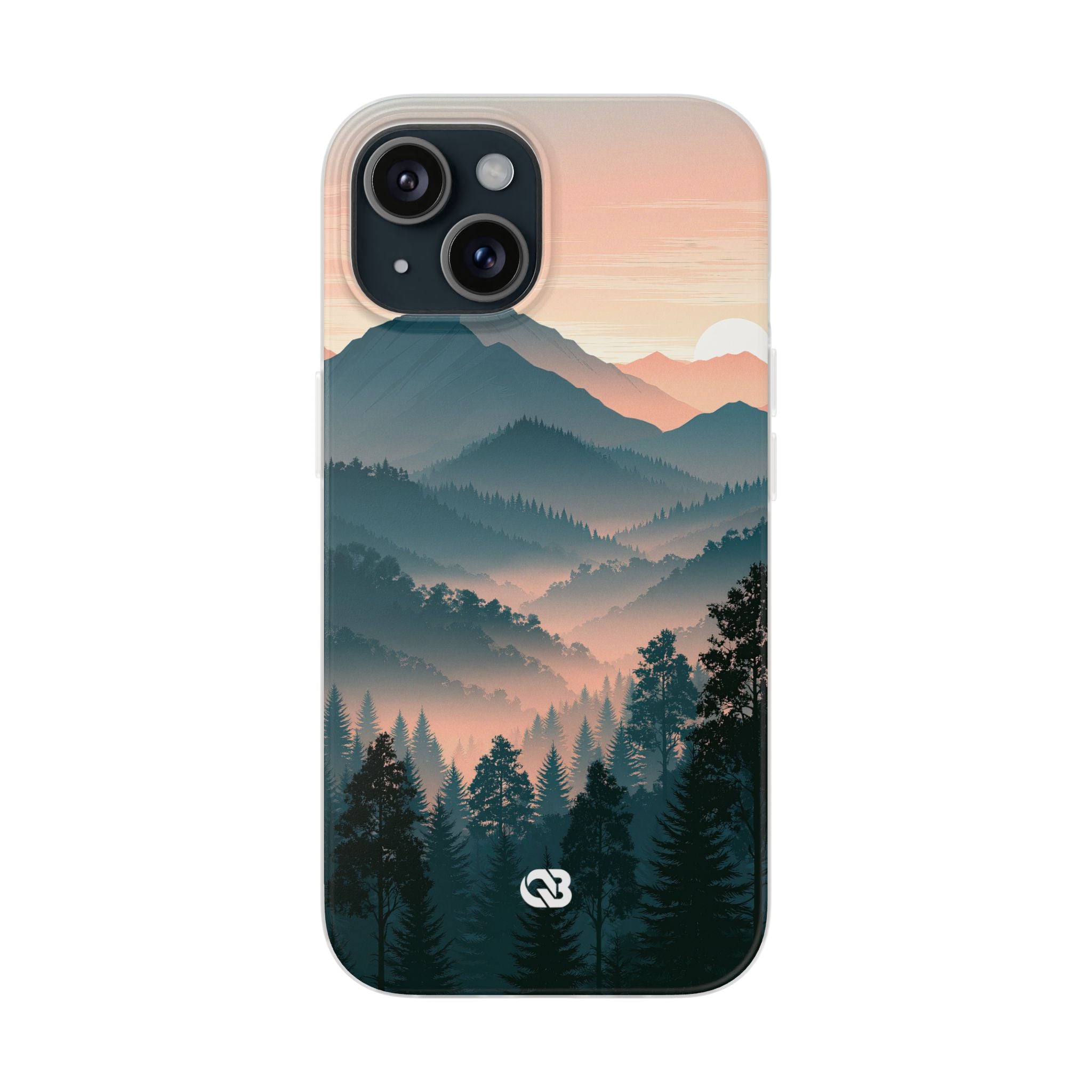 Teal Lite Phone Case for iPhone - Alpine Teal Horizon