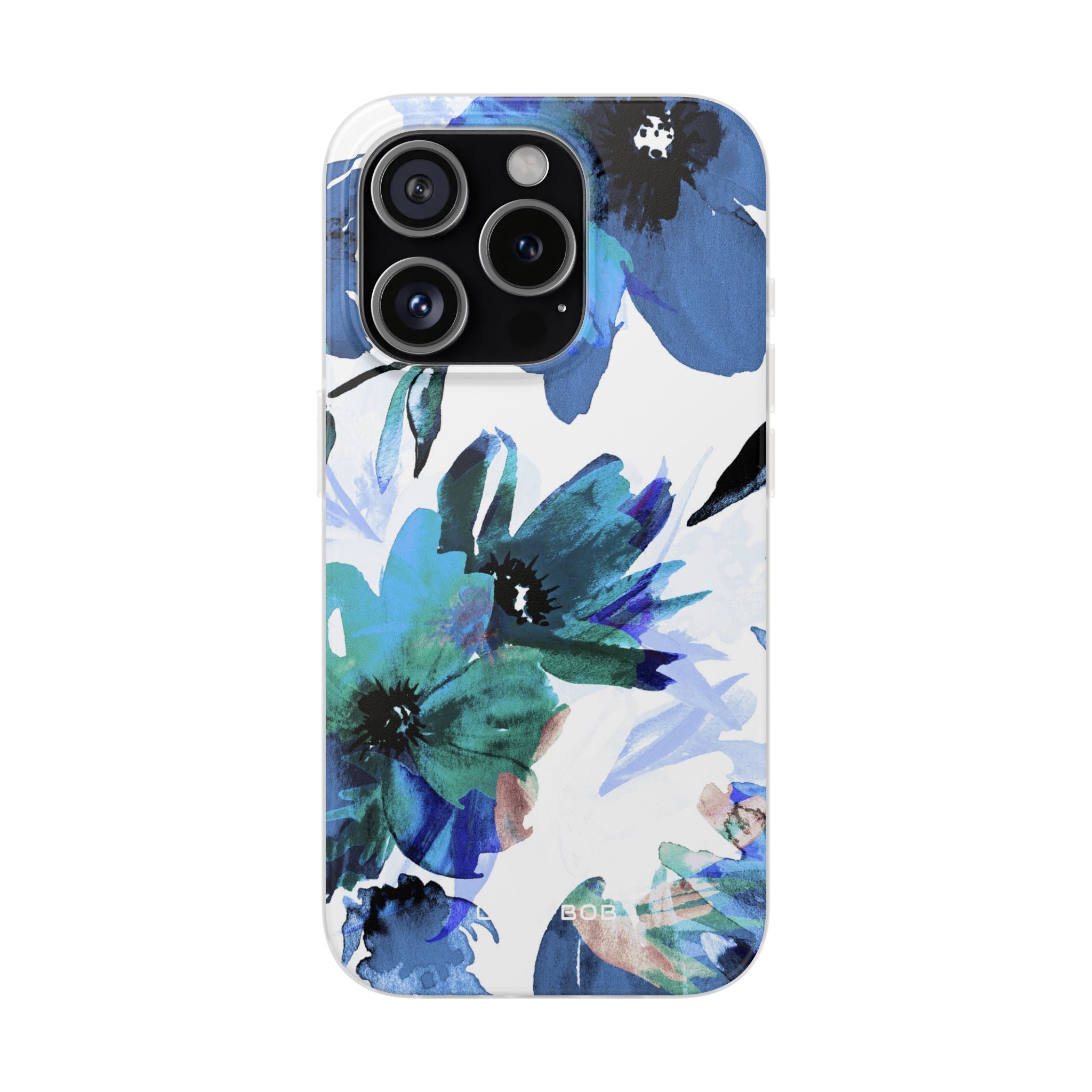 Blue Blossom Radiance iPhone 15 Pro Case - Soft