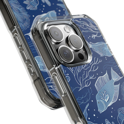 Navy Scale Reef iPhone 16 Pro Case - Impact