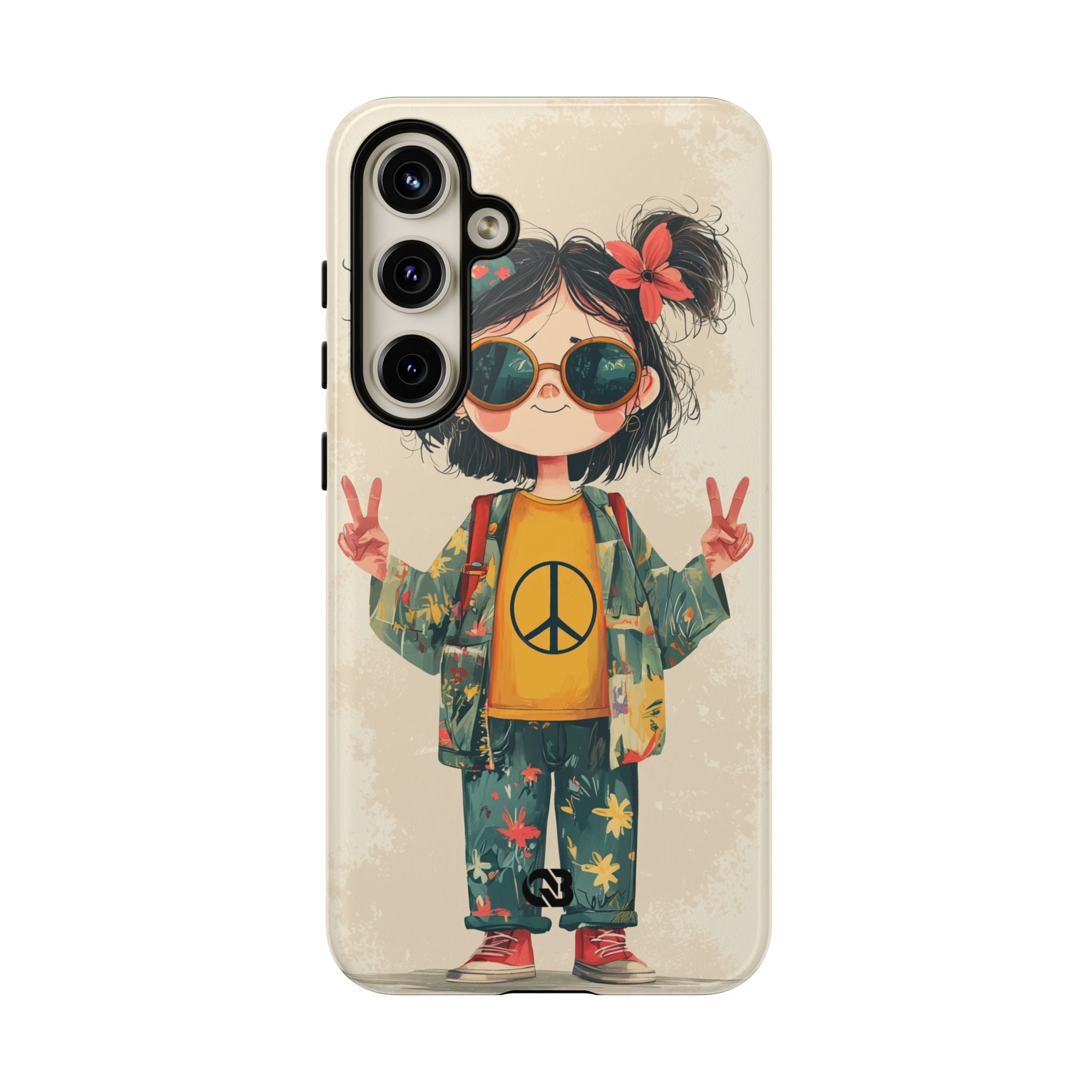 Retro Peace Girl · Tough Custodia per Samsung