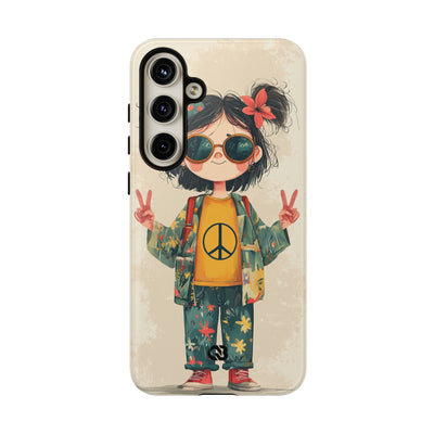 Retro Peace Girl · Tough Custodia per Samsung