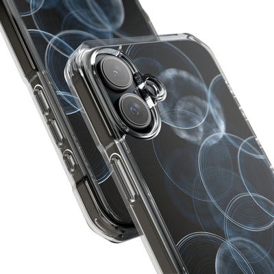 Blue Impact MagSafe Phone Case for iPhone - Cyan Pulse Ripple