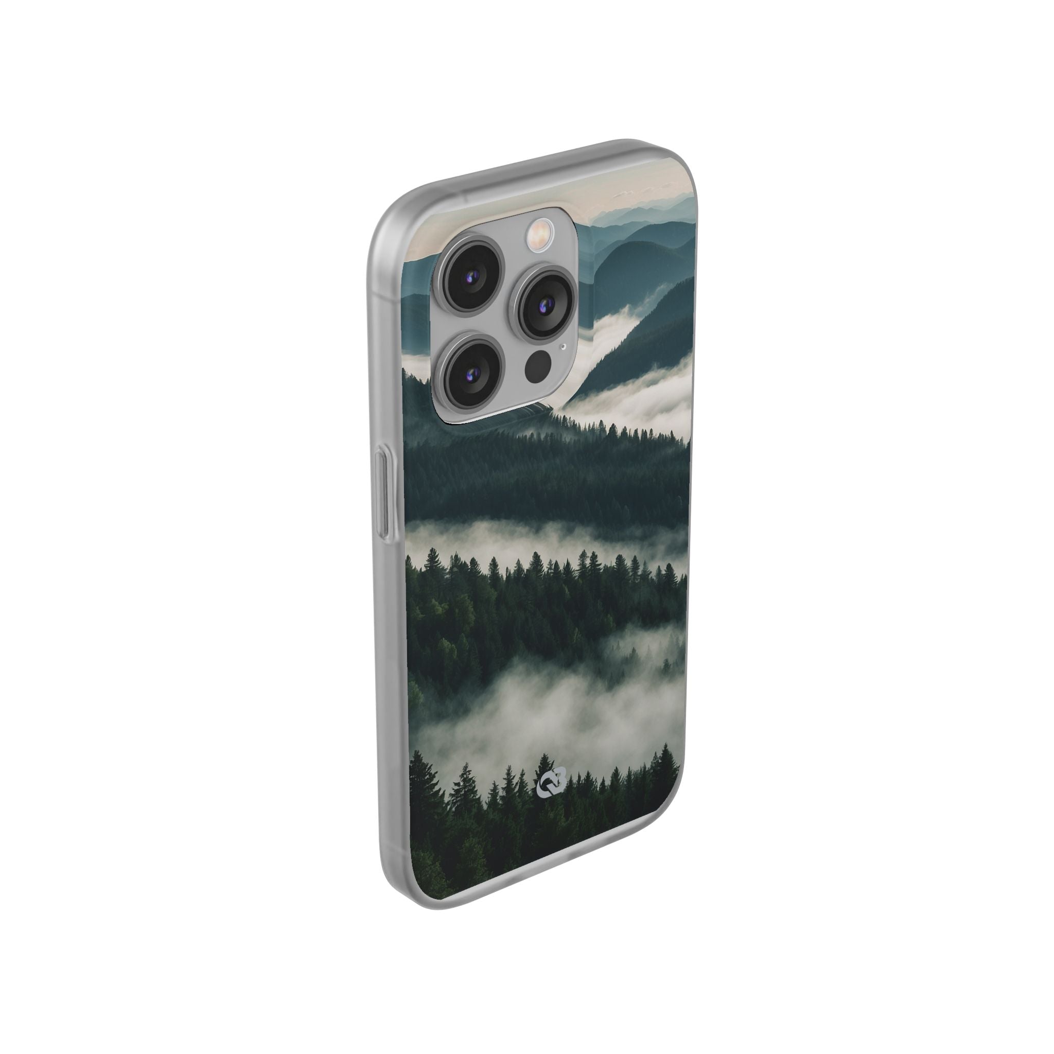 Misty Pine Peaks · Soft Hoesje voor iPhone