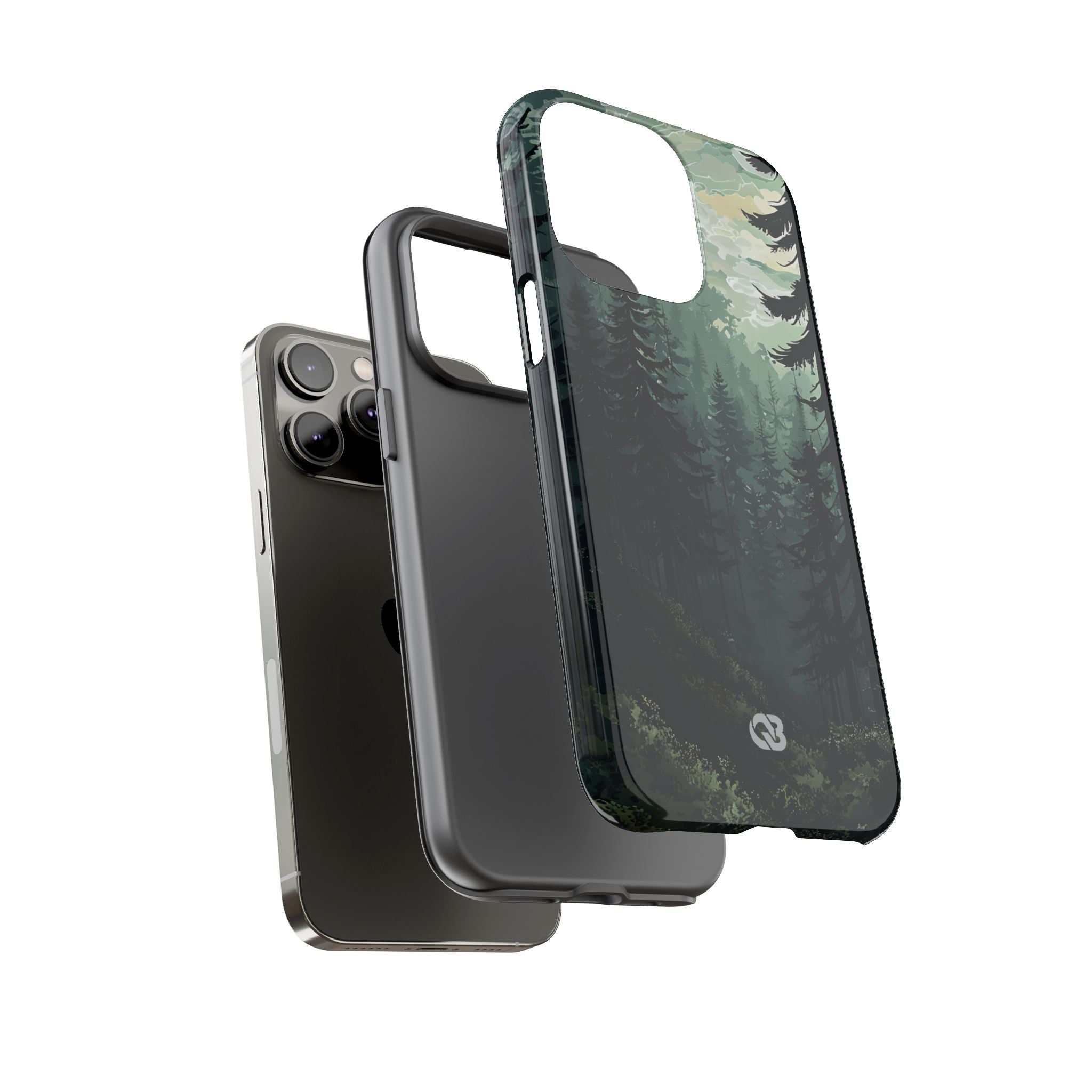 Misty Pine Shadow · Tough Phone Case for iPhone