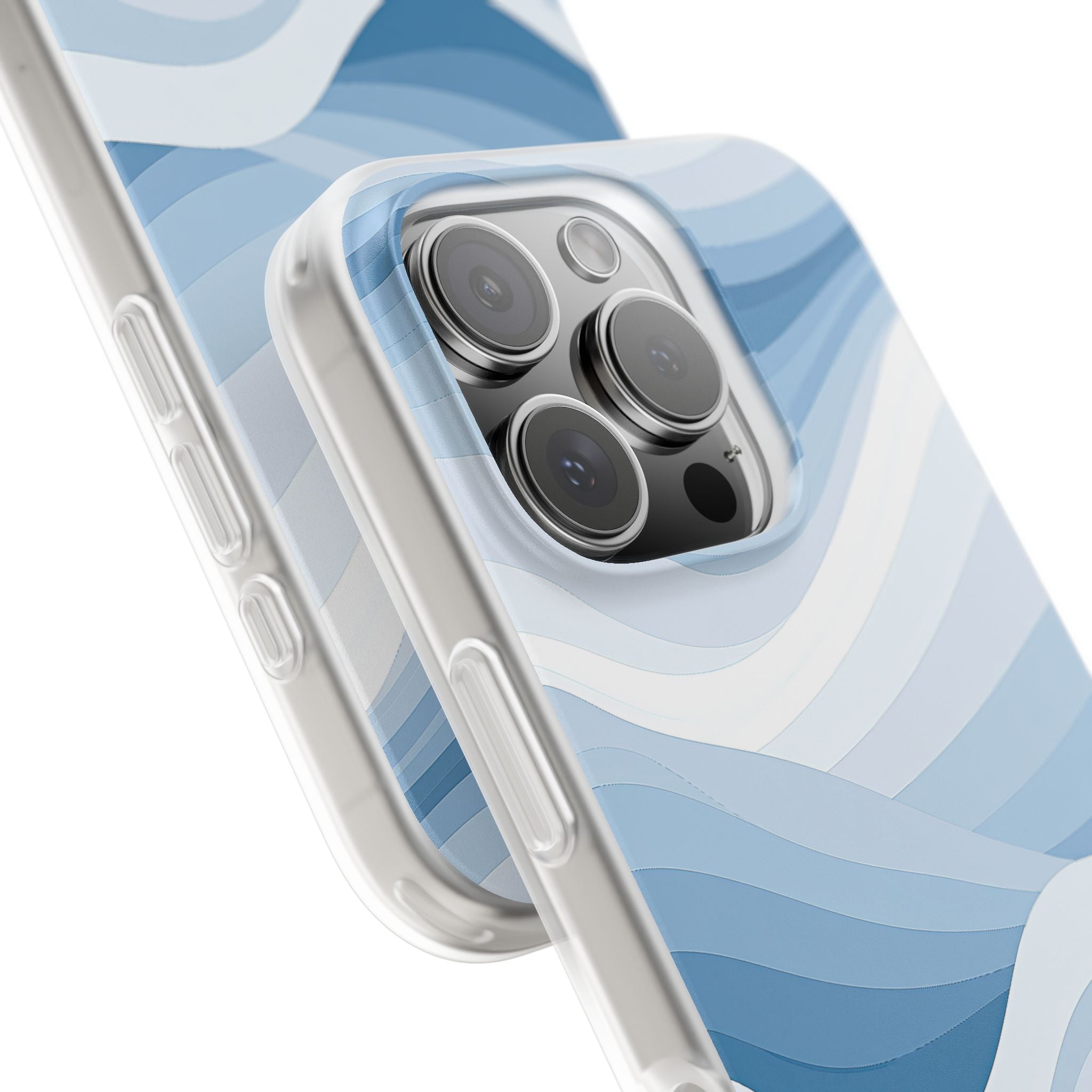 Blue Lite Phone Case for iPhone - Glacial Indigo Flow