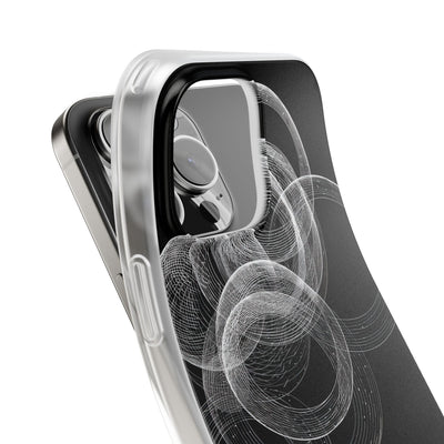 Black Lite Phone Case for iPhone - Kinetic Wireframe Orbit