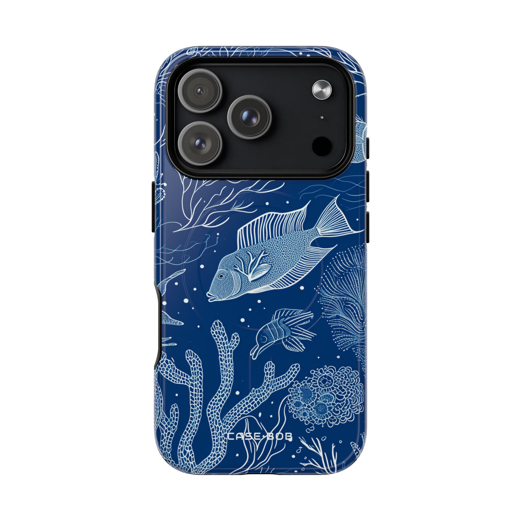Navy Scale Reef iPhone 17 Pro Case - Tough+ - CASE•BOB