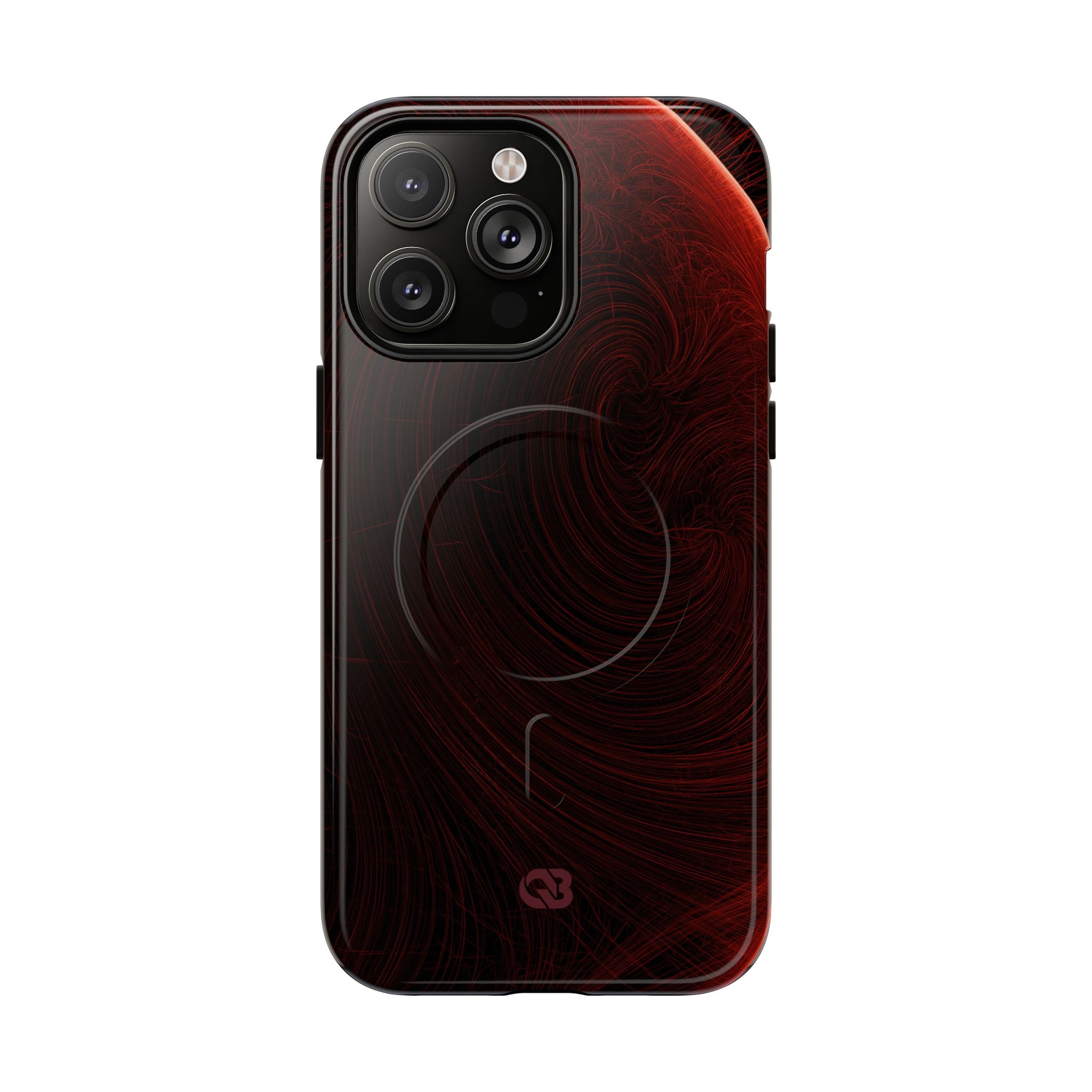 Red Tough 2.0 Magsafe Phone Case for iPhone - Crimson Flare Flux