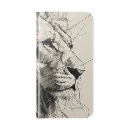 Lion Whisper Gray - iPhone 16 Plus Case - Wallet