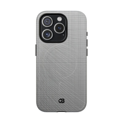 Grey Tough 2.0 Magsafe Phone Case for iPhone - Chrome Mesh Warp