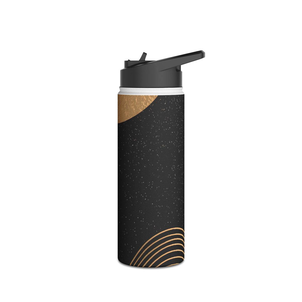 Lunar Topo Horizon · Insulated Water Bottle · Black