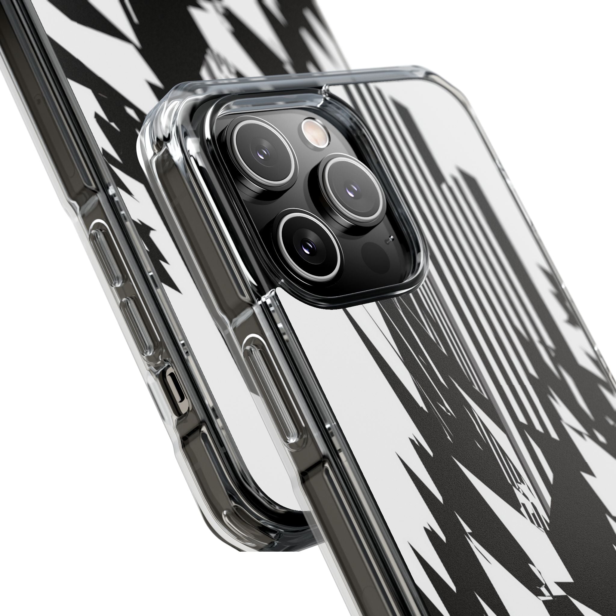 White Impact MagSafe Phone Case for iPhone - Shattered Vector Spire