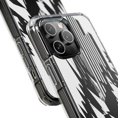 White Impact MagSafe Phone Case for iPhone - Shattered Vector Spire
