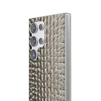 Beige Lite Phone Case for Samsung - Bone Spiked Grid