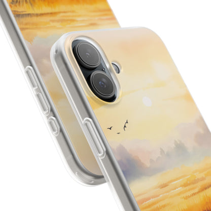 Leuchtender Sonnenaufgang iPhone 16 Plus Case - Soft