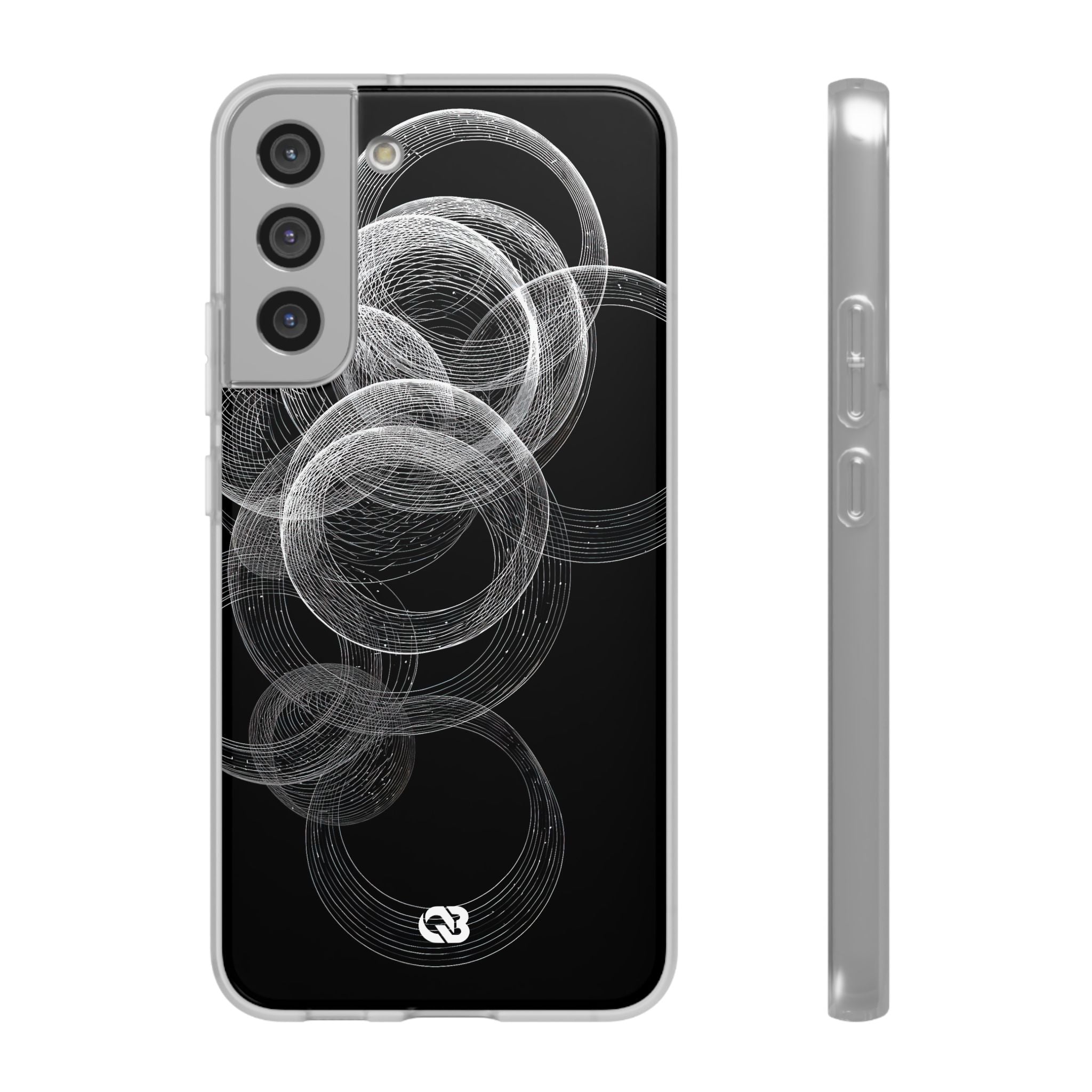 Black Lite Phone Case for Samsung - Kinetic Wireframe Orbit