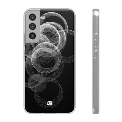 Black Lite Phone Case for Samsung - Kinetic Wireframe Orbit