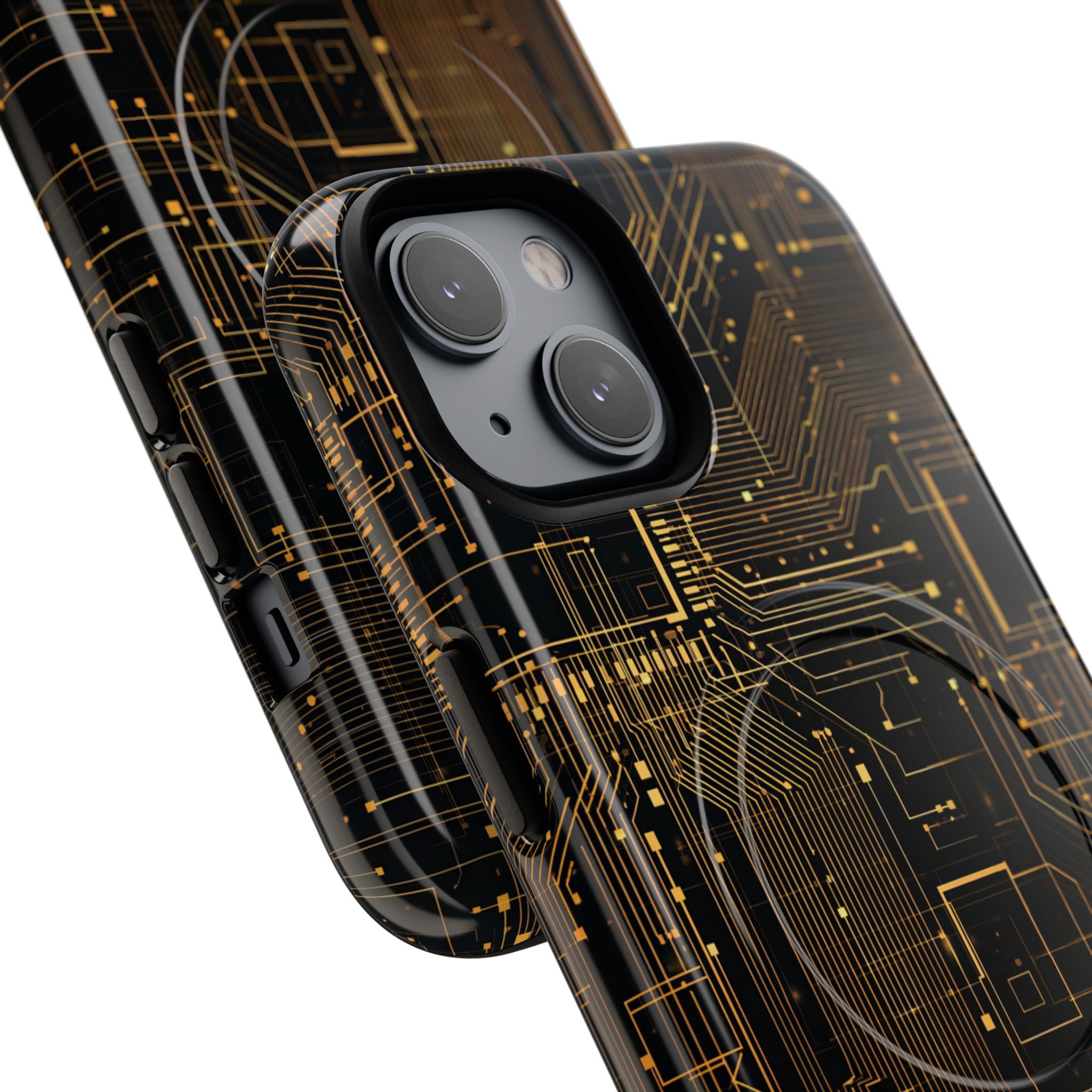 Gold Tough 2.0 Magsafe Phone Case for iPhone - Amber Core Mainframe