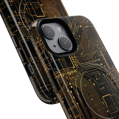Gold Tough 2.0 Magsafe Phone Case for iPhone - Amber Core Mainframe