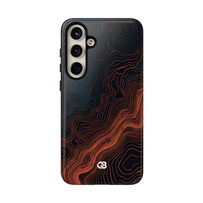 Black Tough Phone Case for Samsung - Volcanic Basalt Map