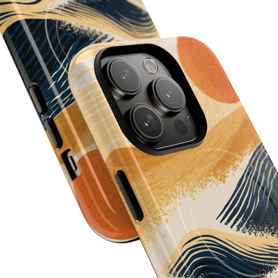 Blue Tough 2.0 Magsafe Phone Case for iPhone - Kyoto Cresting Tide