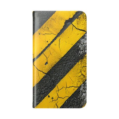 Yellow Stripes Distress - Samsung S23 Case - Wallet