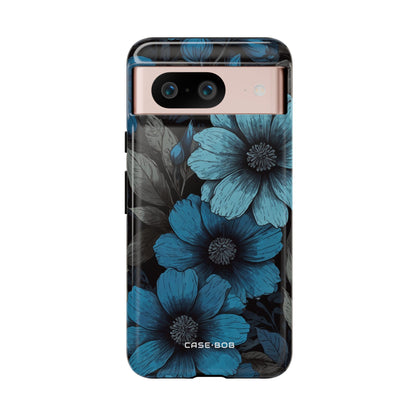 Blå Petal Radiance Google Pixel 8 Cover - Tough