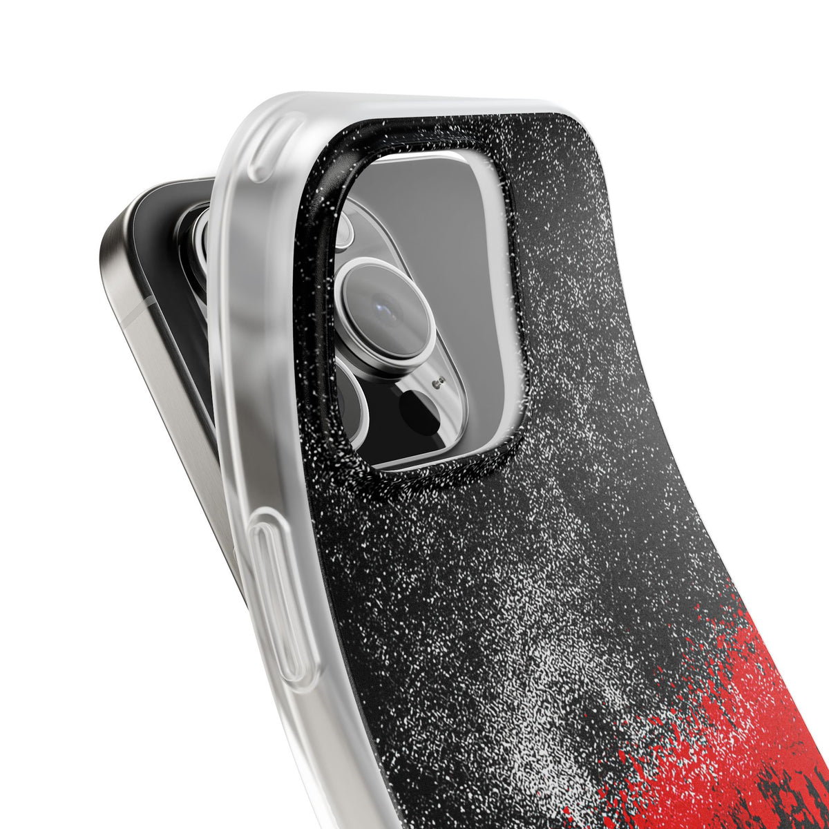 Crimson Noir Drip · Lite Phone Case for iPhone ·  Black