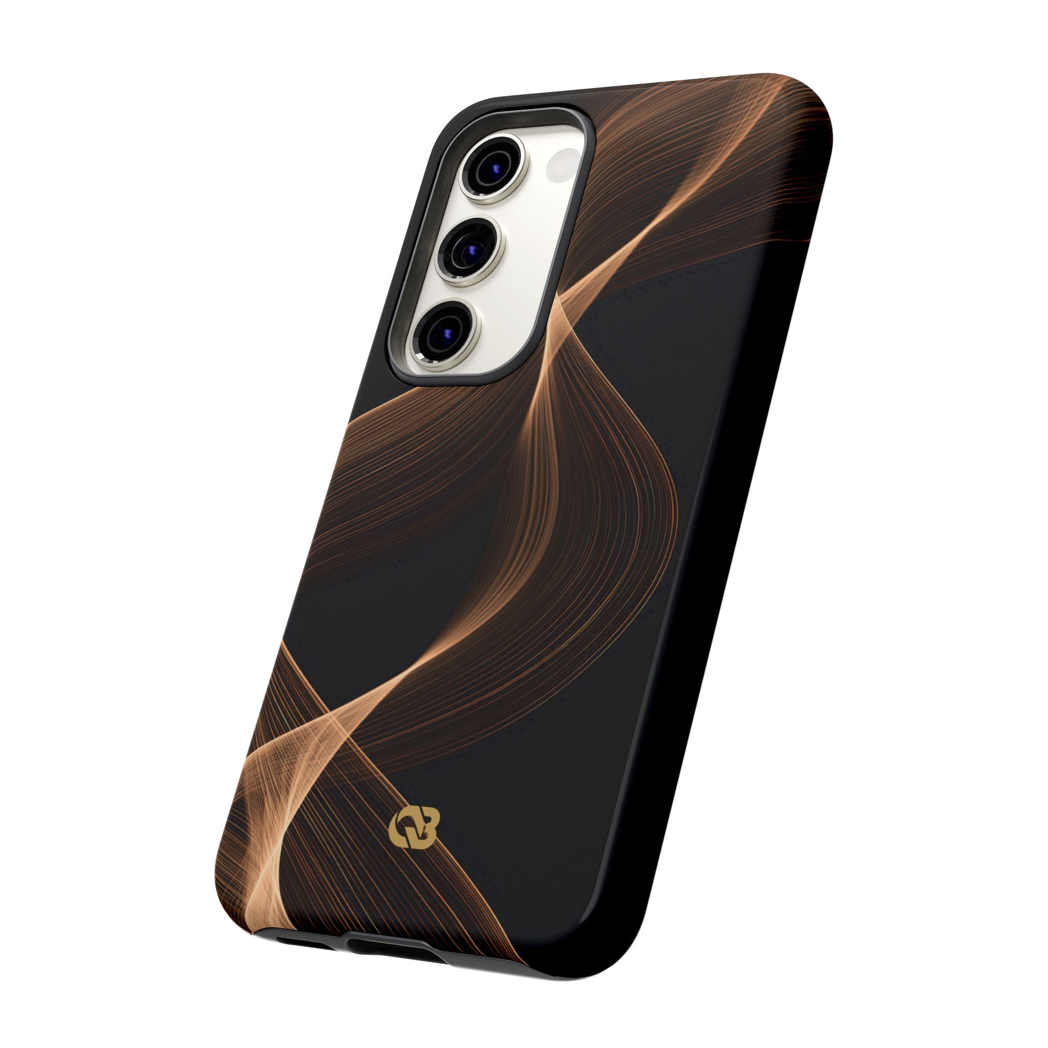Brown Tough Phone Case for Samsung - Copper Silk Wave