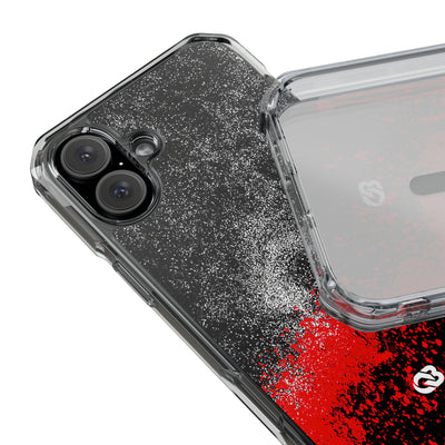 Crimson Noir Drip · Clear Impact Magnetic Phone Case for iPhone ·  Black
