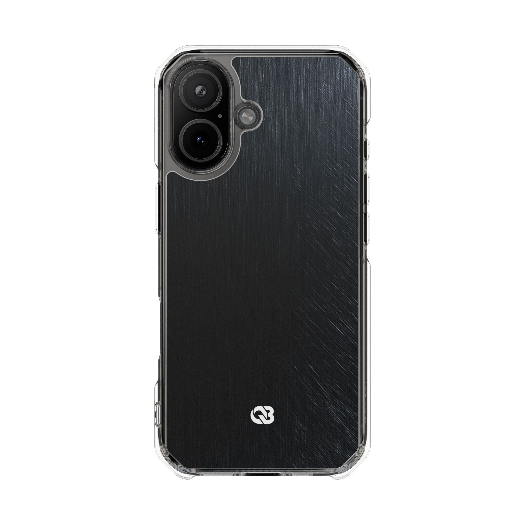 Black Impact MagSafe Phone Case for iPhone - Midnight Brushed Grain