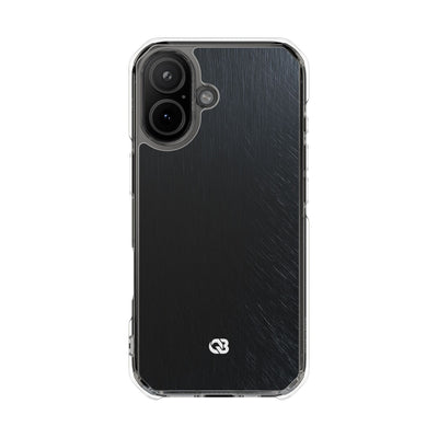 Black Impact MagSafe Phone Case for iPhone - Midnight Brushed Grain