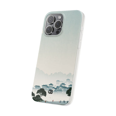 Blue Lite Phone Case for iPhone - Mist Valley Pagoda