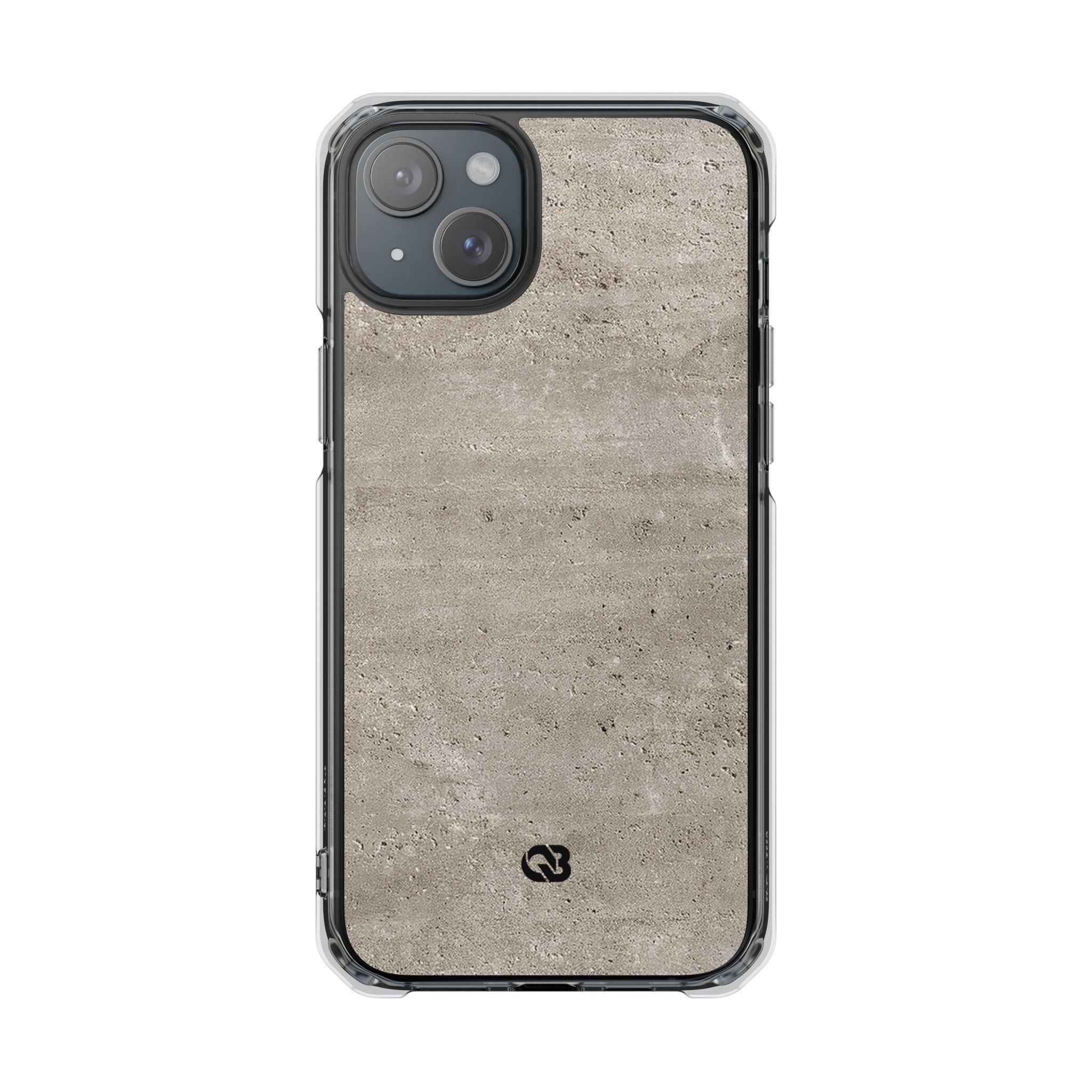 Grey Impact MagSafe Phone Case for iPhone - Brutalist Stone Grit