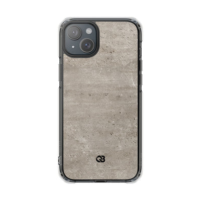 Grey Impact MagSafe Phone Case for iPhone - Brutalist Stone Grit