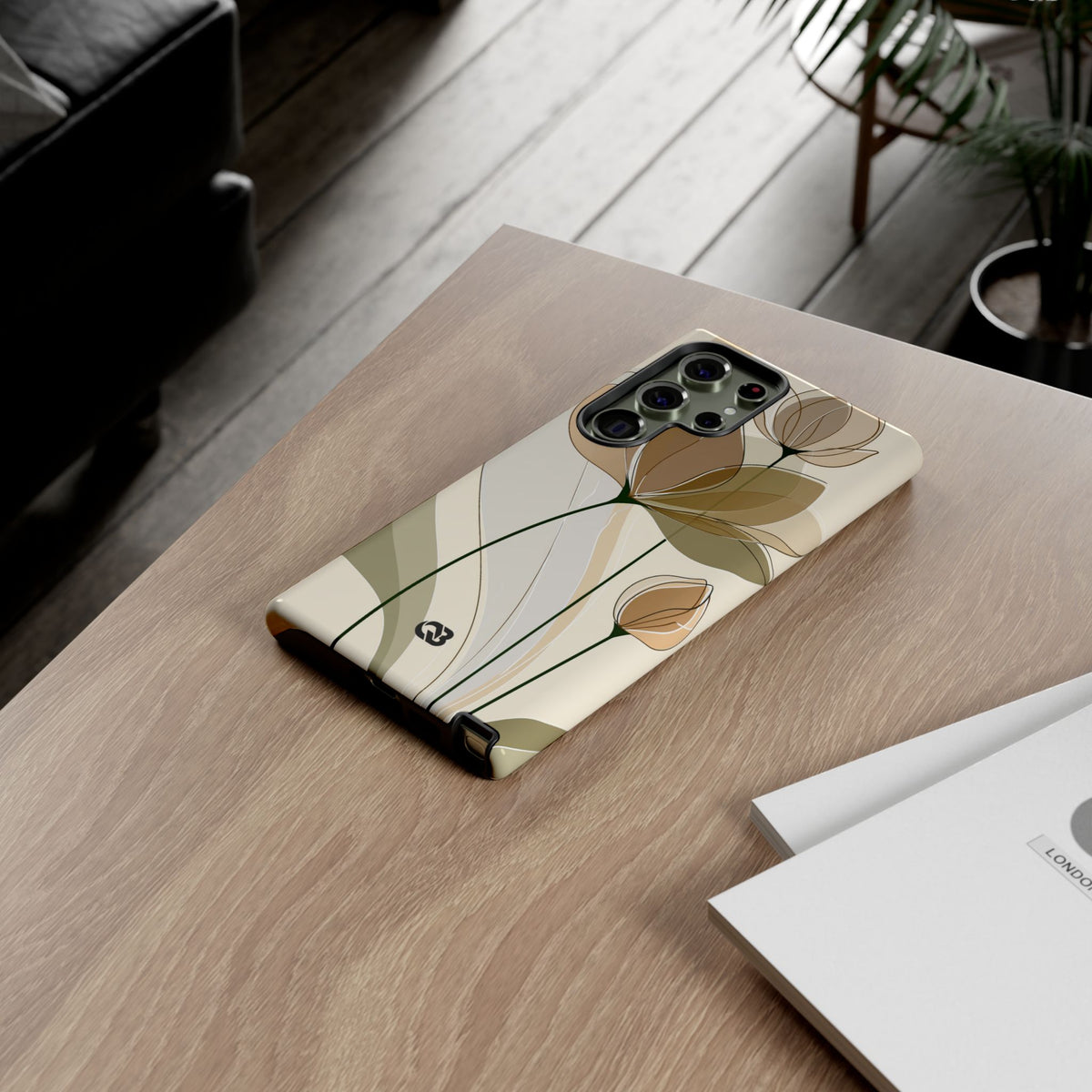Translucent Petal Contour · Tough Phone Case for Samsung · Beige