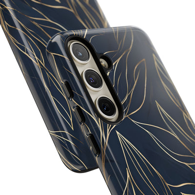 Gilded Navy Foliage · Tough Etui na telefon dla Samsung