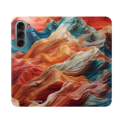 Fabric Peaks Sunset - Samsung S23+ Case - Wallet