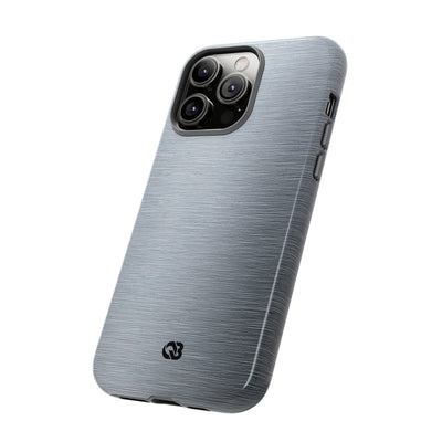 Silver Tough Phone Case for iPhone - Satin Chrome Grain