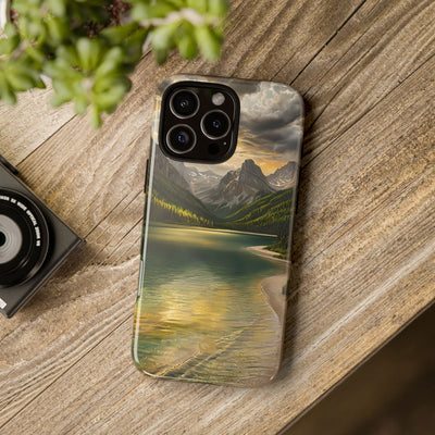 Gilded Mountain Lake · Tough Phone Case for iPhone