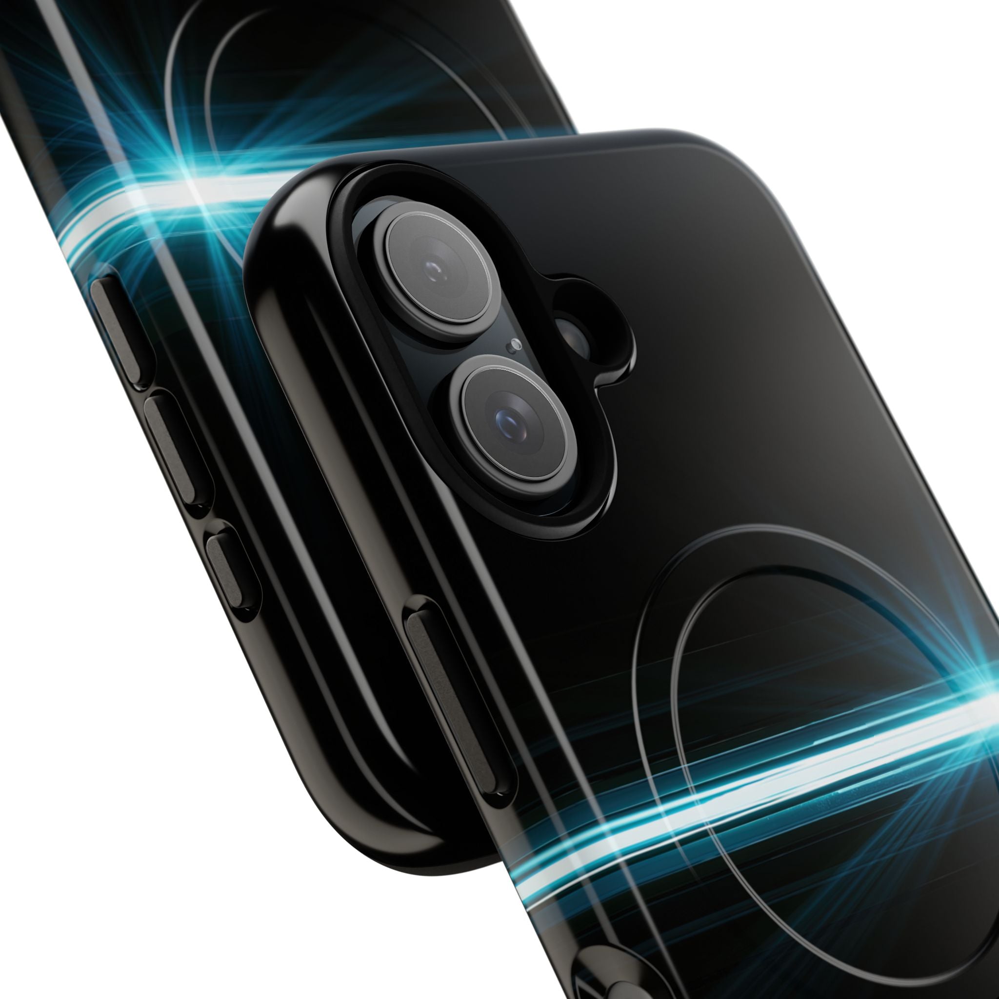 Blue Tough 2.0 Magsafe Phone Case for iPhone - Electric Cyan Ray