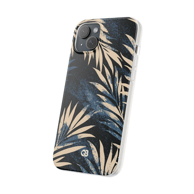Blue Lite Phone Case for iPhone - Midnight Indigo Palm