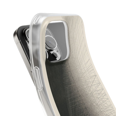 Beige Lite Phone Case for iPhone - Brutalist Graphite Grid