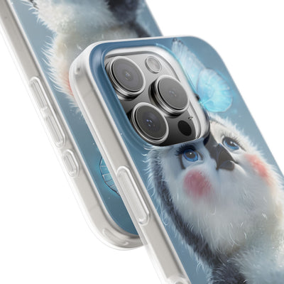 Frosty Penguin Glow · Soft Phone Case for iPhone